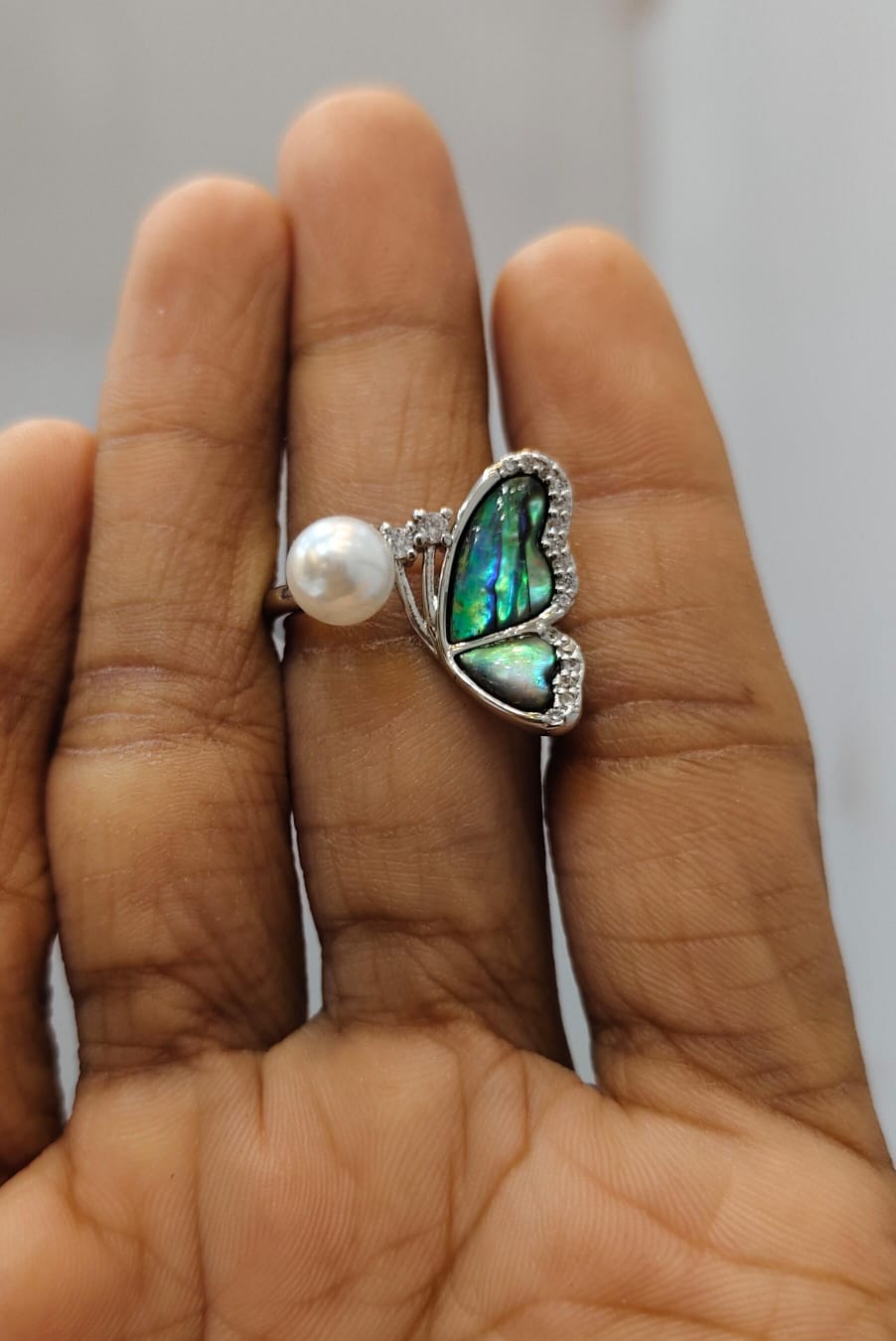 Butterfly Pearl ring