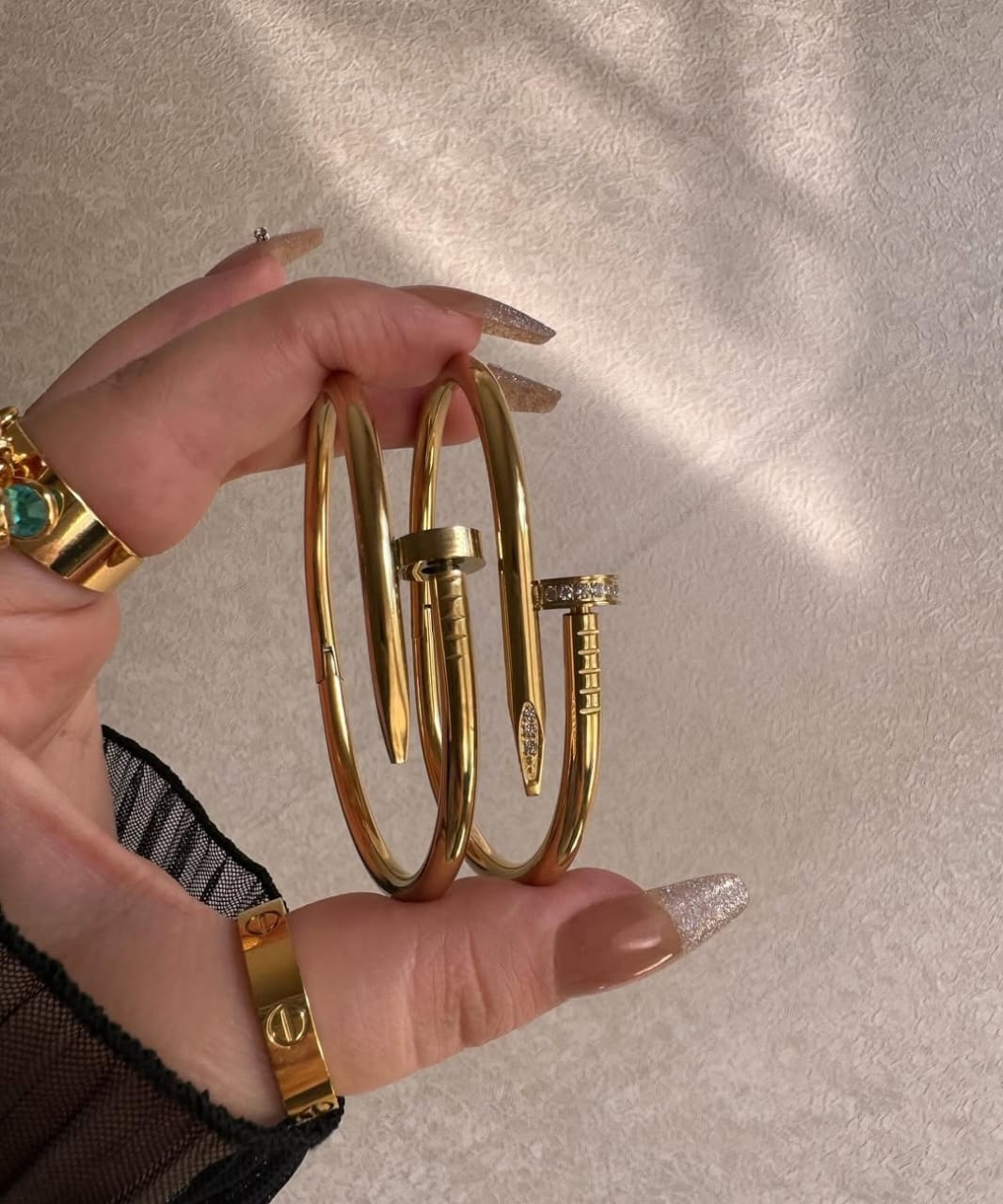 Cartier Nail Bracelet -Gold with stones