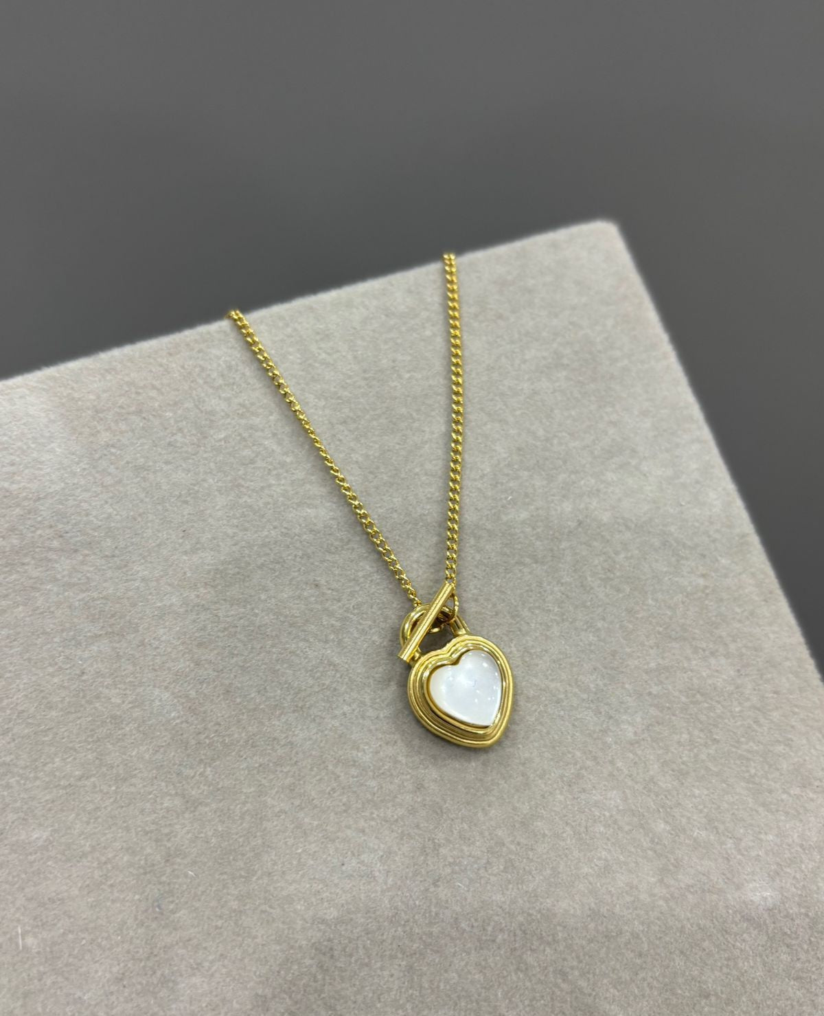 MOP heart Pendant Chain