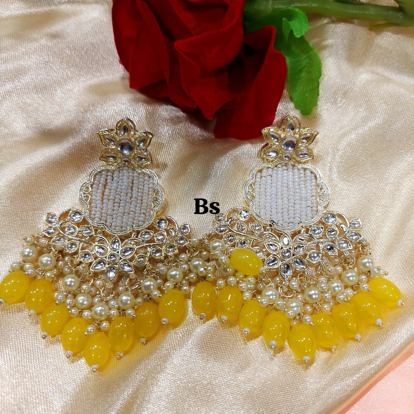 Pearl line Jhumkas