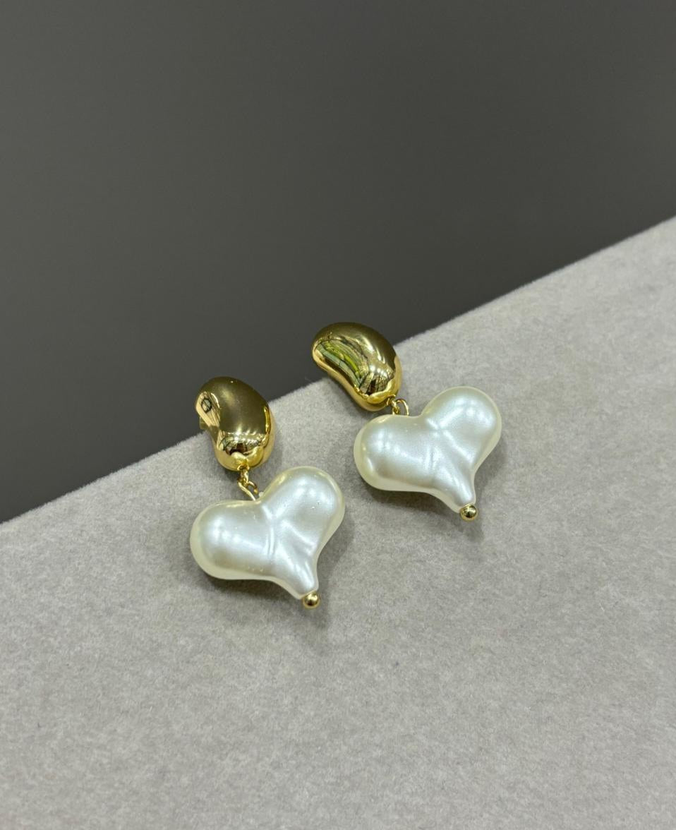 Heart drop earrings