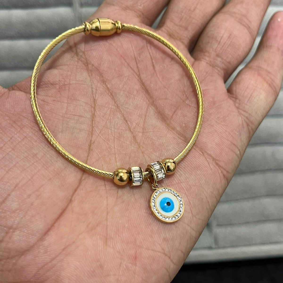 Round Evil eye Charm Bracelet
