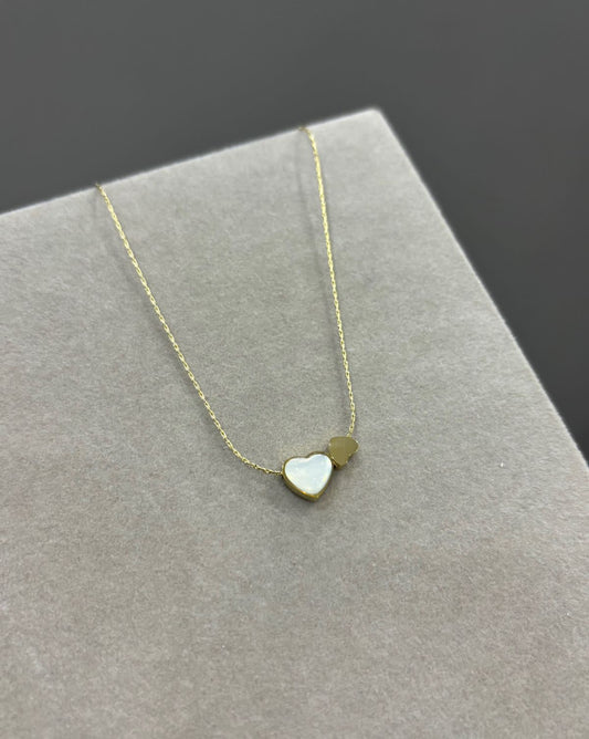 Double Heart Sleek chain