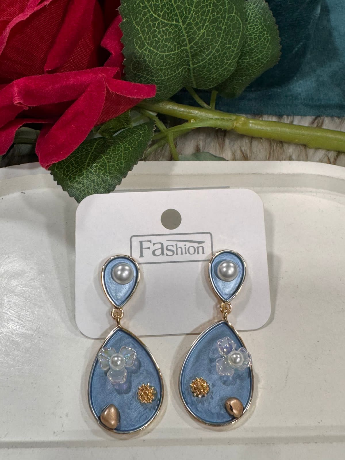 Enamel earrings
