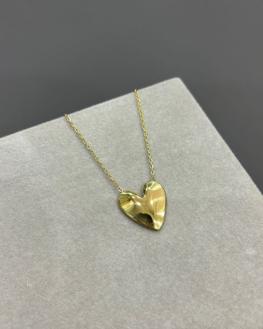 Gold Heart Pendant Chain