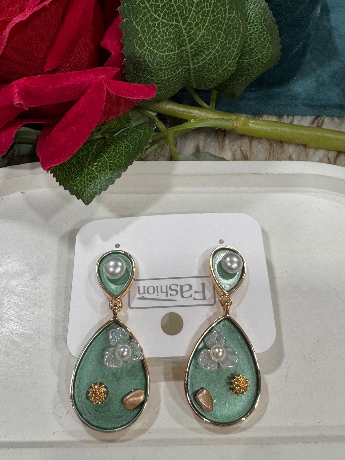 Enamel earrings