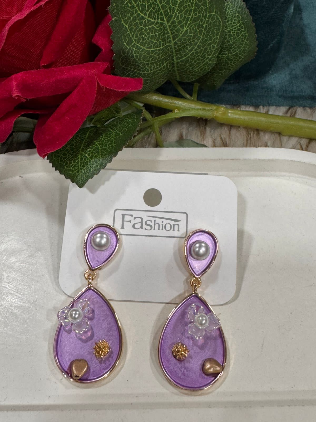 Enamel earrings