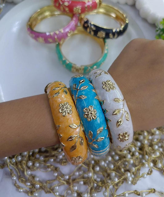 Golden work bangles