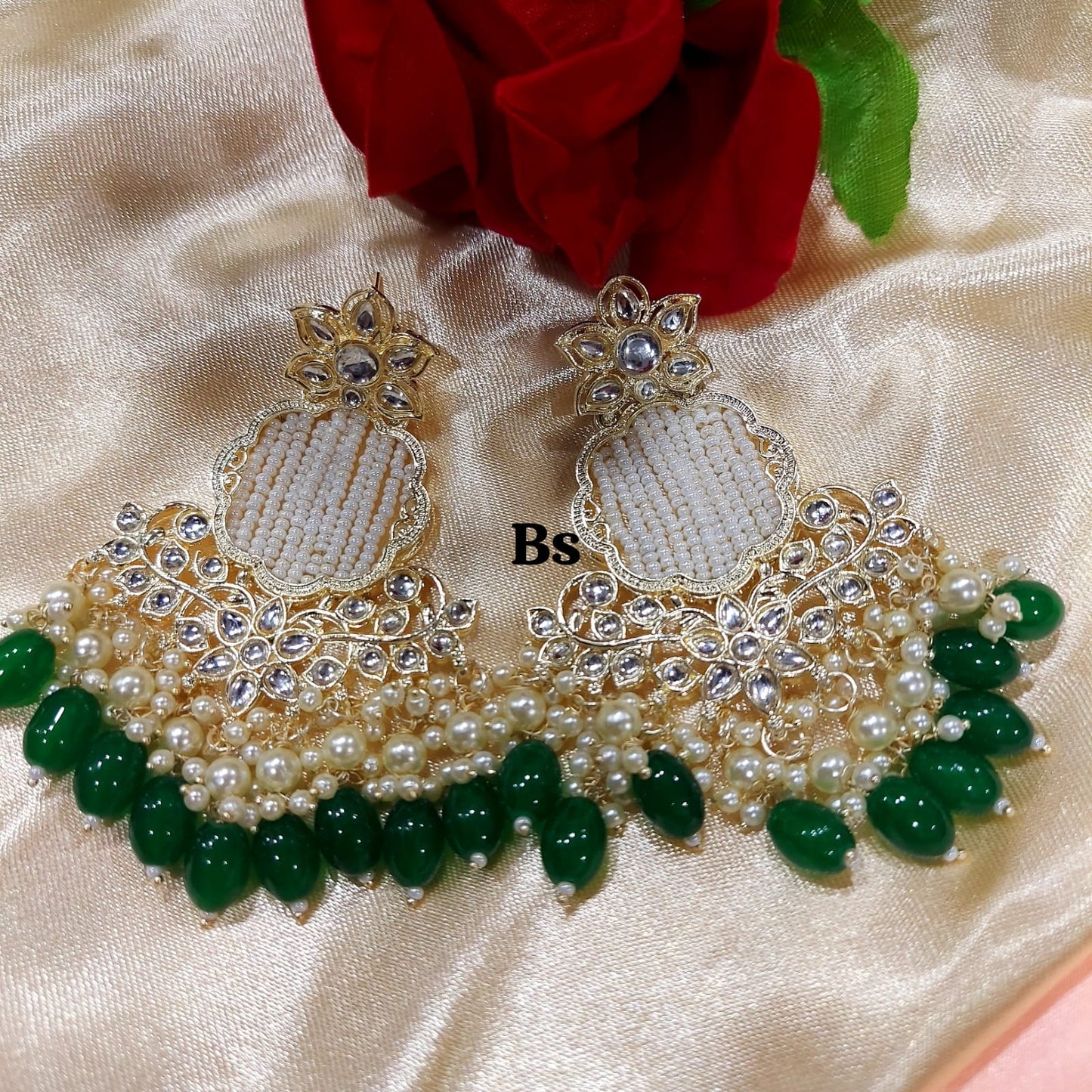 Pearl line Jhumkas